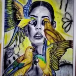 بالصور سمر هانى تشارك بلوحاتها الفنية بحضور محافظ قنا بثقافة نجع حمادى 1 IMG 20250317 WA0003