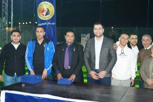 ختام رائع لبطوله النوباريه الكبري برعايه حزب حماه الوطن والتفتيش الثاني يحمل درع البطوله بعد الفوز علي الكليات 4 IMG 20250329 164717 266