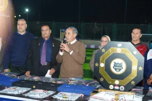 ختام رائع لبطوله النوباريه الكبري برعايه حزب حماه الوطن والتفتيش الثاني يحمل درع البطوله بعد الفوز علي الكليات 2 IMG 20250329 165038 366